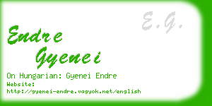 endre gyenei business card